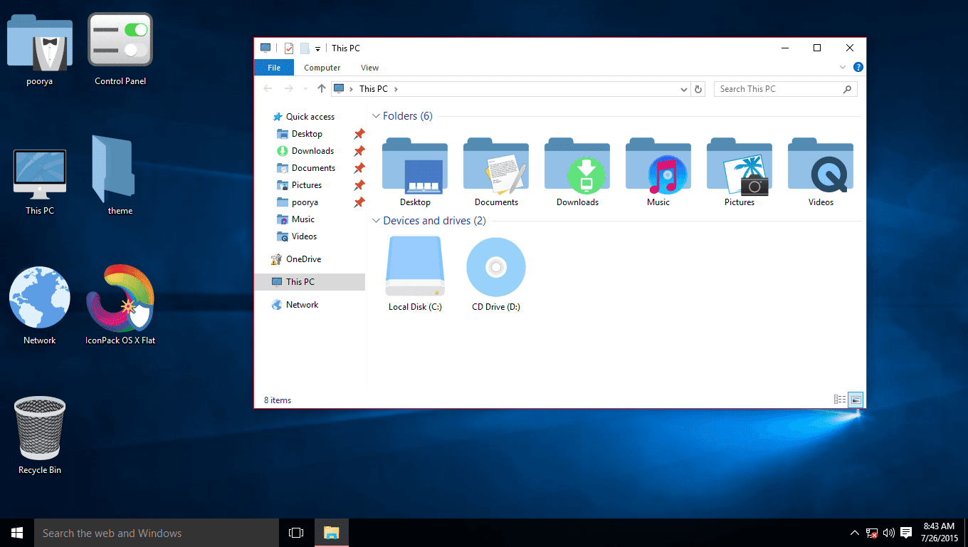 mac like desktop for windows 7